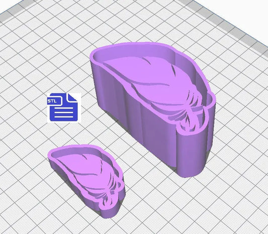 Feather Mold Housing STL File - for 3D printing - FILE ONLY - to make silicone molds for resin, soap or bath bombs - diy freshies mold - The Crafts and Glitter Shop
