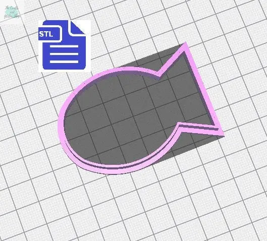 Fish Cookie Cutter STL File - for 3D printing - FILE ONLY - Digital Download - The Crafts and Glitter Shop