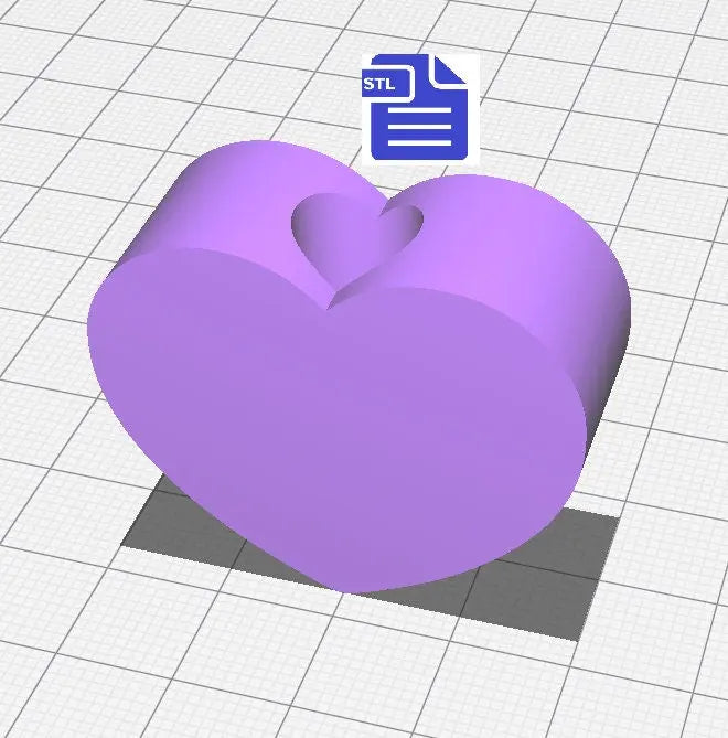 Flat Heart Straw Topper STL File - for 3D printing - FILE ONLY - Instant Digital Download - The Crafts and Glitter Shop