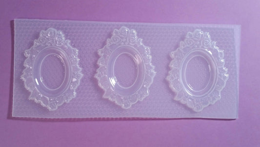 Flowers Cameo Frame Setting Plastic Mold