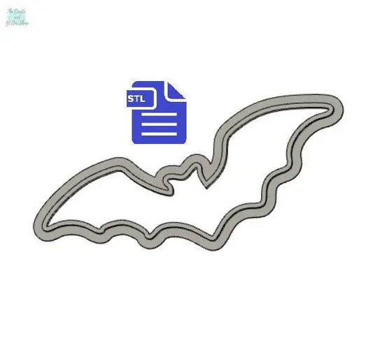 Flying Bat Cookie Cutter STL File - for 3D printing - FILE ONLY - Digital Download - The Crafts and Glitter Shop