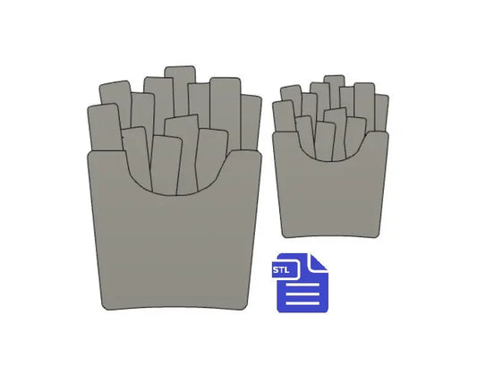 Fries STL File - for 3D printing - FILE ONLY - The Crafts and Glitter Shop