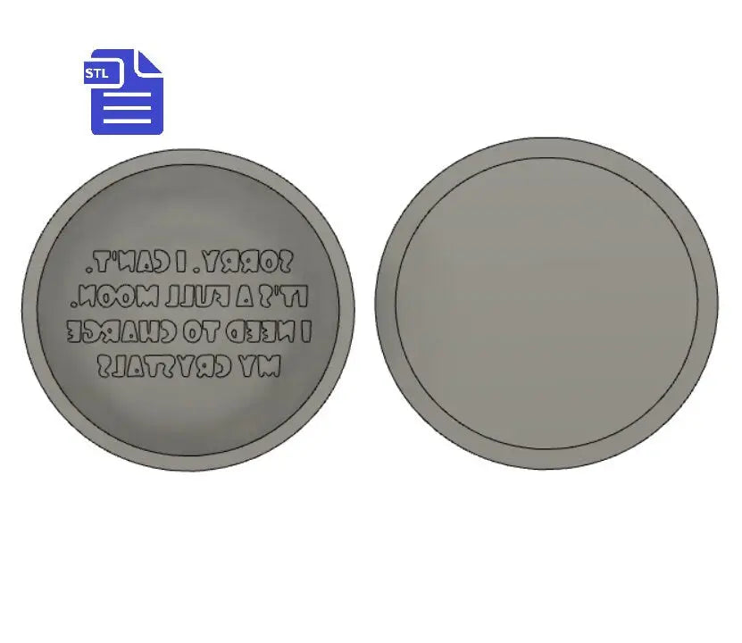 Full Moon Bath Bomb Mold STL File - for 3D printing - FILE ONLY - Bath Bomb Press Shower Steamer