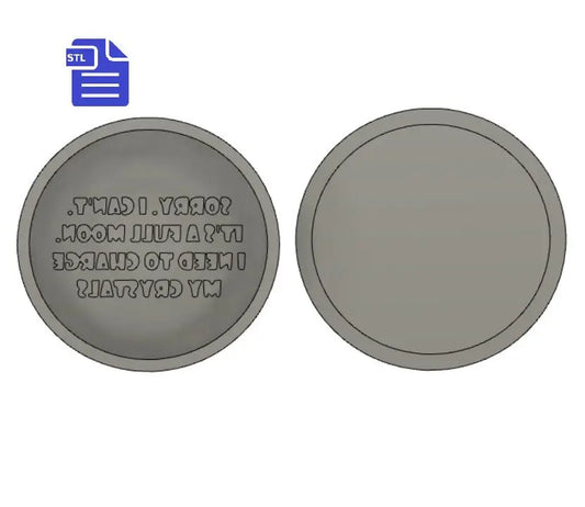 Full Moon Bath Bomb Mold STL File - for 3D printing - FILE ONLY - Bath Bomb Press Shower Steamer