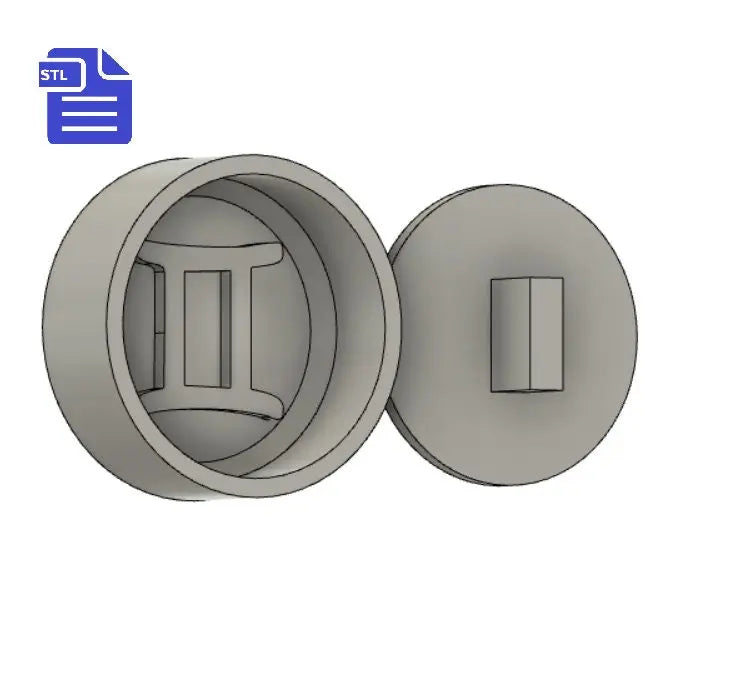 Gemini Bath Bomb Press STL File - for 3D printing - FILE ONLY - print your own mold for bath bomb making Shower Steamer