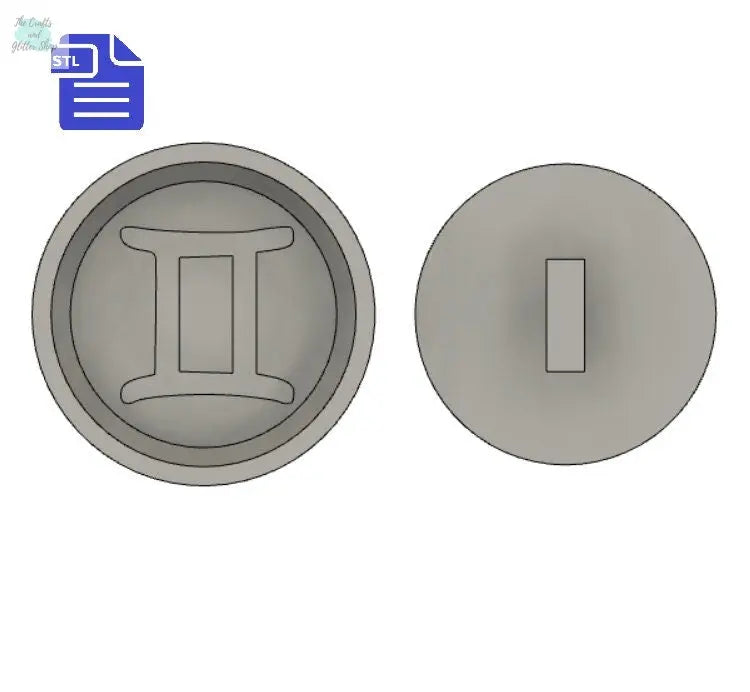 Gemini Bath Bomb Press STL File - for 3D printing - FILE ONLY - print your own mold for bath bomb making Shower Steamer - The Crafts and Glitter Shop