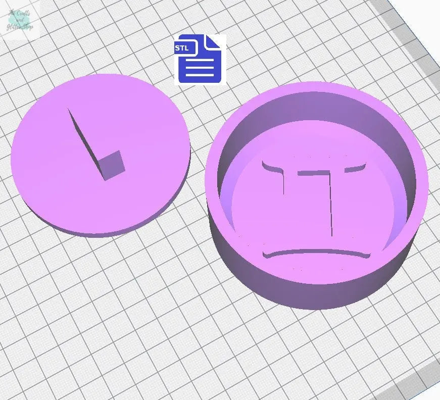 Gemini Bath Bomb Press STL File - for 3D printing - FILE ONLY - print your own mold for bath bomb making Shower Steamer