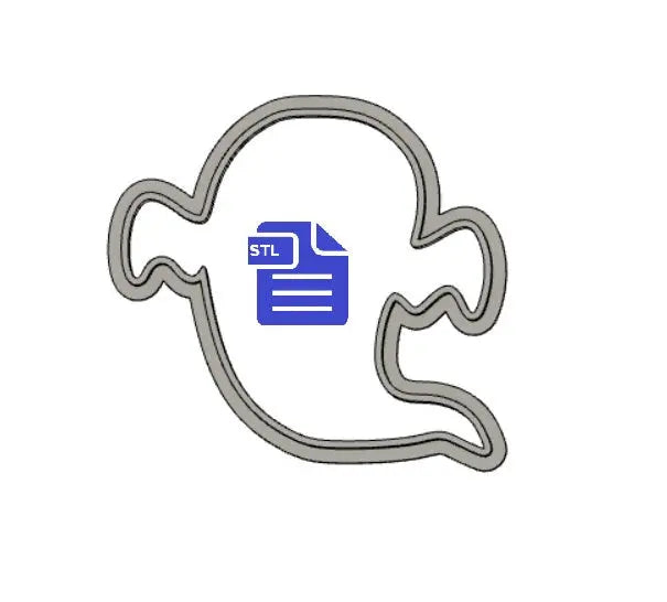 Ghost Cookie Cutter STL File - for 3D printing - FILE ONLY - Digital Download - The Crafts and Glitter Shop