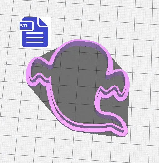 Ghost Cookie Cutter STL File - for 3D printing - FILE ONLY - Digital Download