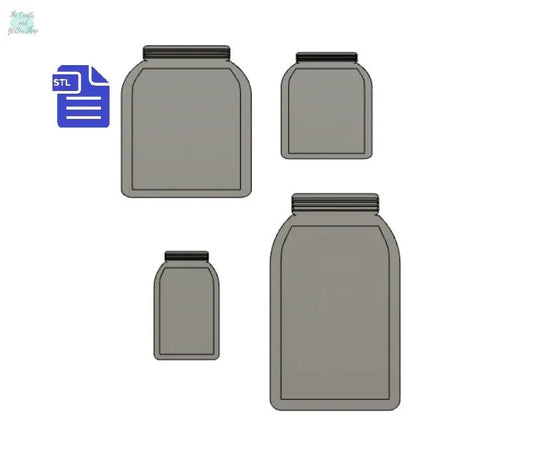 Glass Bottle Shaker STL File - for 3D printing - FILE ONLY - The Crafts and Glitter Shop