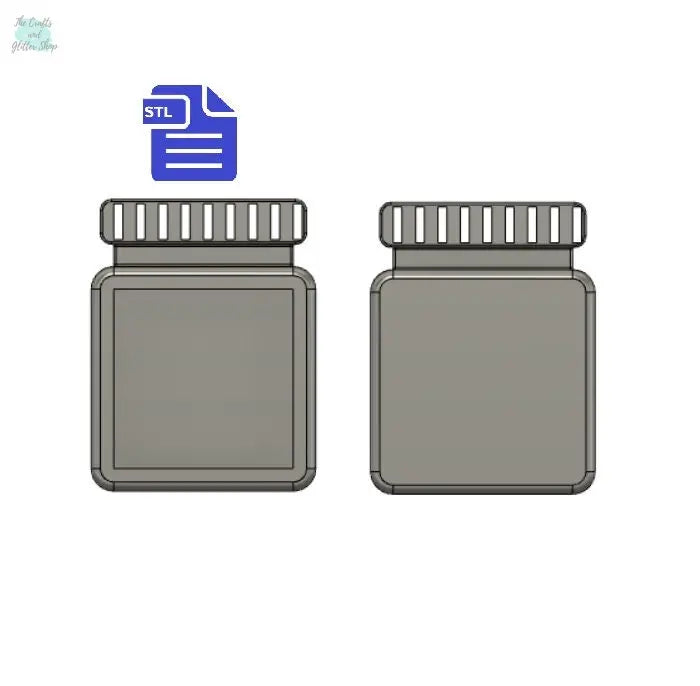 Glass Jar STL File - for 3D printing - FILE ONLY - The Crafts and Glitter Shop