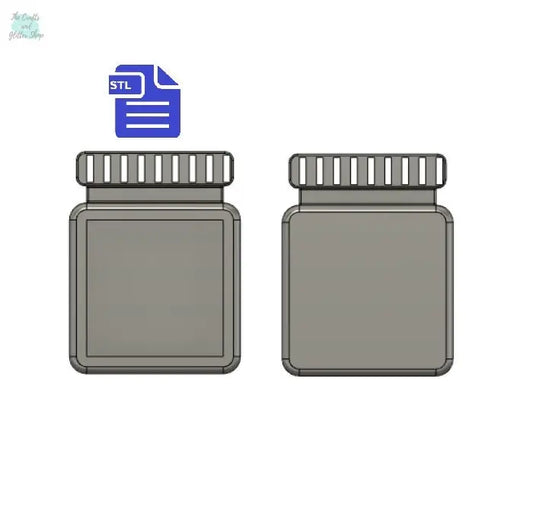 Glass Jar STL File - for 3D printing - FILE ONLY - The Crafts and Glitter Shop