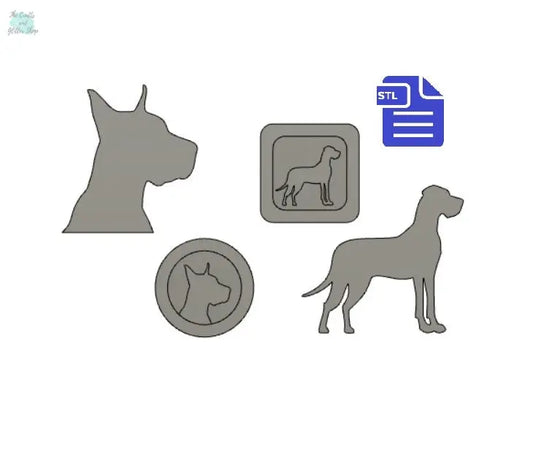 Great Dane STL File - for 3D printing - FILE ONLY - The Crafts and Glitter Shop