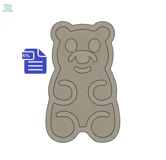 Gummy Bear Straw Topper STL File - for 3D printing - FILE ONLY - Instant Digital Download