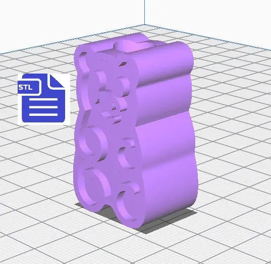 Gummy Bear Straw Topper STL File - for 3D printing - FILE ONLY - Instant Digital Download