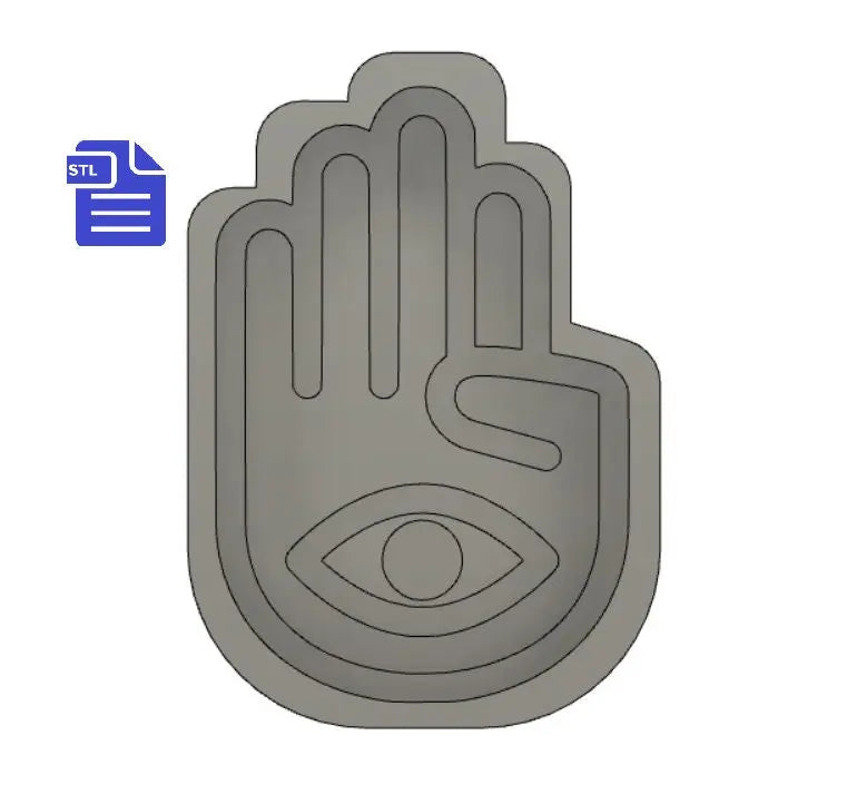Hamsa STL File - for 3D printing - FILE ONLY - 2 piece Hamsa Bath Bomb Mold - can be used as a mold for bath bomb making Shower Steamer - The Crafts and Glitter Shop
