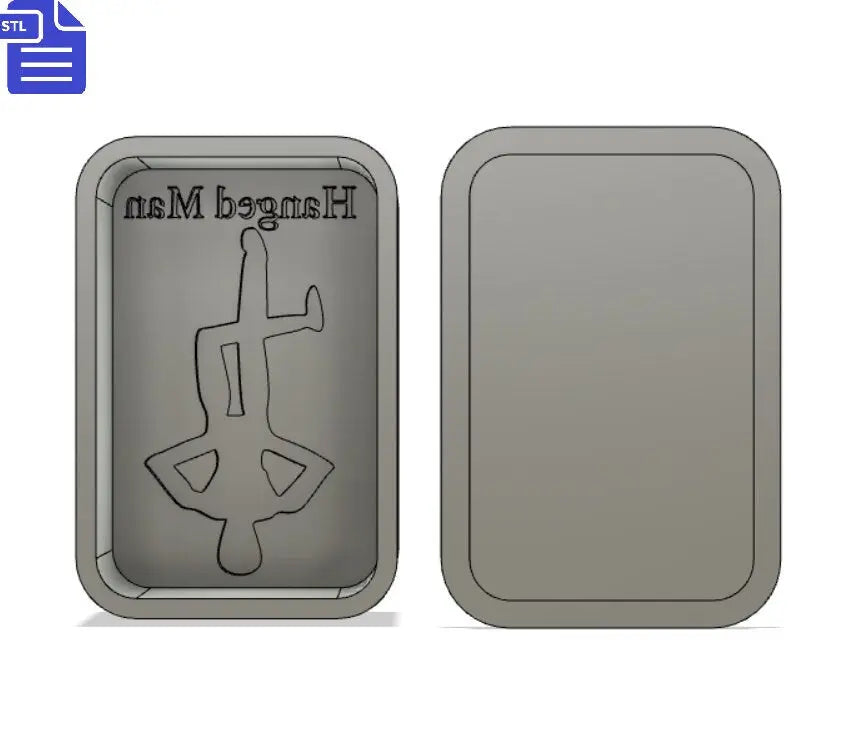 Hanged Man Tarot Card Bath Bomb Mold STL File - for 3D printing - FILE ONLY - Hanged Man Bath Bomb Press Mould Shower Steamer - The Crafts and Glitter Shop
