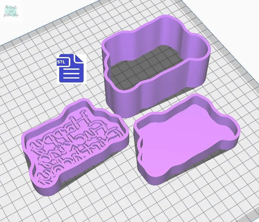 Happy F*cking Birthday Bath Bomb Mold STL File - for 3D printing - FILE ONLY - 3 piece Hand Press Bath Bomb Mould - The Crafts and Glitter Shop