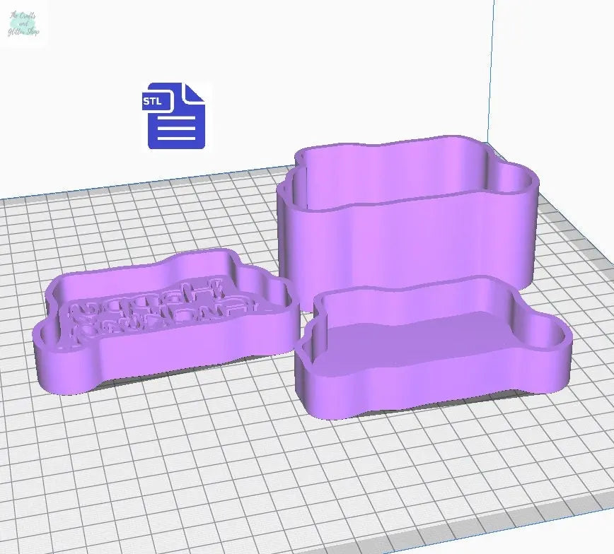 Happy F*cking Birthday Bath Bomb Mold STL File - for 3D printing - FILE ONLY - 3 piece Hand Press Bath Bomb Mould