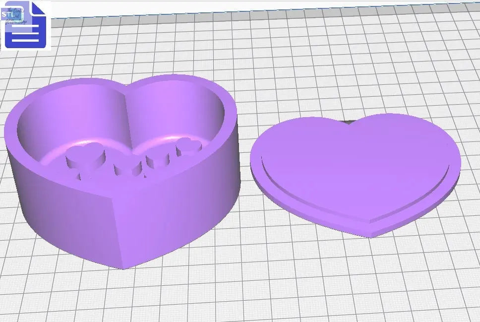 Heart Bath Bomb Mold STL File - for 3D printing - FILE ONLY - Bath Bomb Press, Shower Steamer