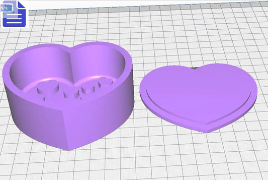 Heart Bath Bomb Mold STL File - for 3D printing - FILE ONLY - Bath Bomb Press, Shower Steamer