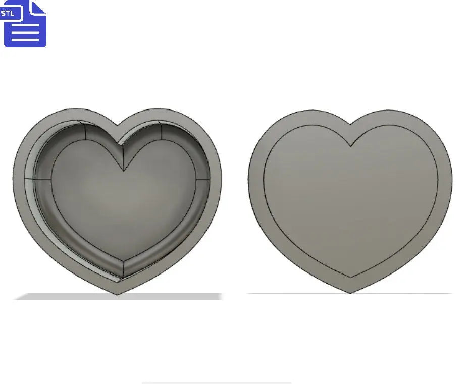 Heart Bath Bomb Mold STL File - for 3D printing - FILE ONLY - Bubble Heart Bath Bomb Press Shower Steamer