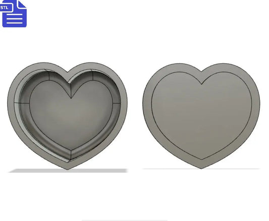Heart Bath Bomb Mold STL File - for 3D printing - FILE ONLY - Bubble Heart Bath Bomb Press Shower Steamer