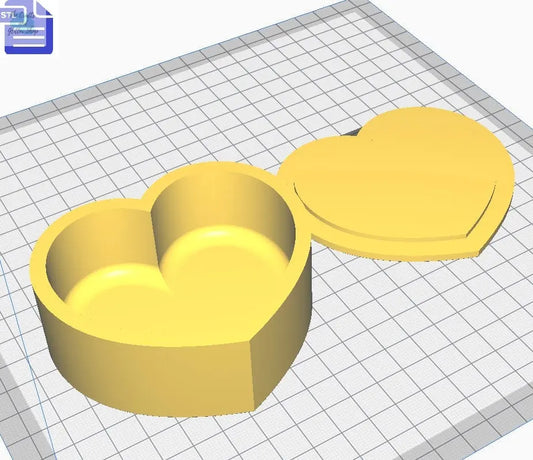 Heart Bath Bomb Mold STL File - for 3D printing - FILE ONLY - Bubble Heart Bath Bomb Press Shower Steamer - The Crafts and Glitter Shop