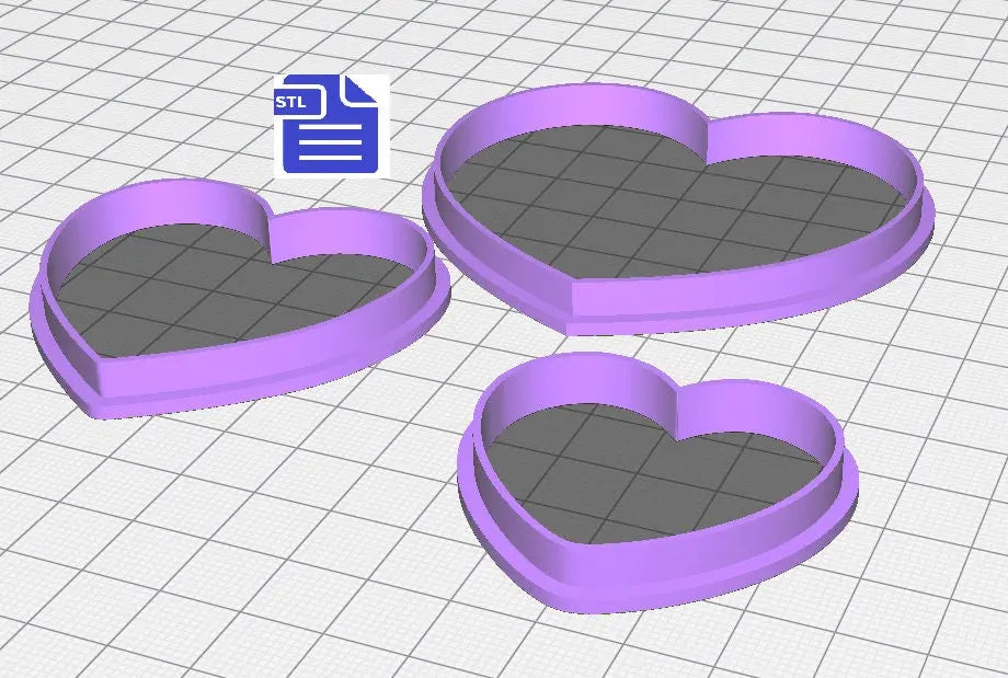 Heart Cookie Cutter STL File - for 3D printing - FILE ONLY - Digital Download - The Crafts and Glitter Shop