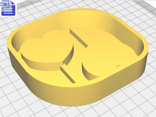 Heart Lollipop STL File - for 3D printing - FILE ONLY - with tray to make silicone molds - silicone mold making - diy freshies mold