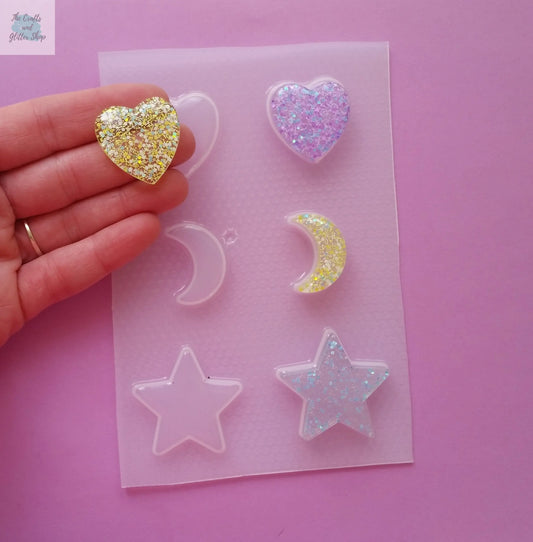 Heart Moon Star Plastic Mold