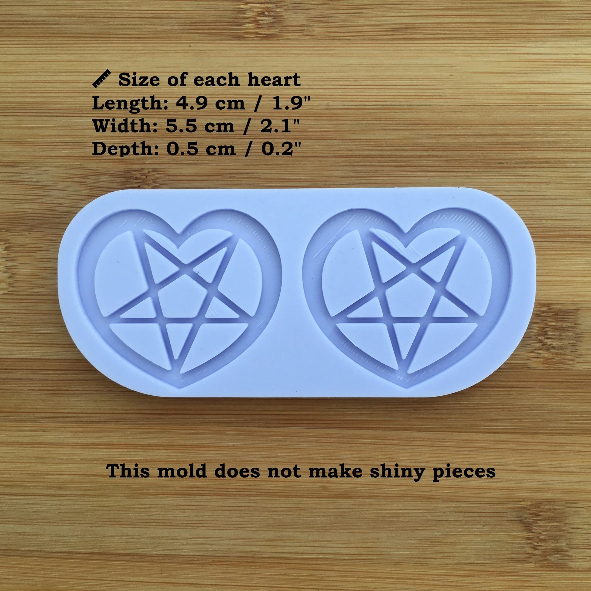 Heart Pentagram Silicone Mold - The Crafts and Glitter Shop