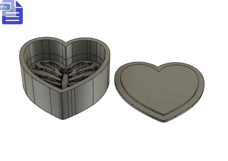 Heart Rib Cage Bath Bomb Mold STL File - for 3D printing - FILE ONLY - Ribcage Bath Bomb Press Shower Steamer - The Crafts and Glitter Shop