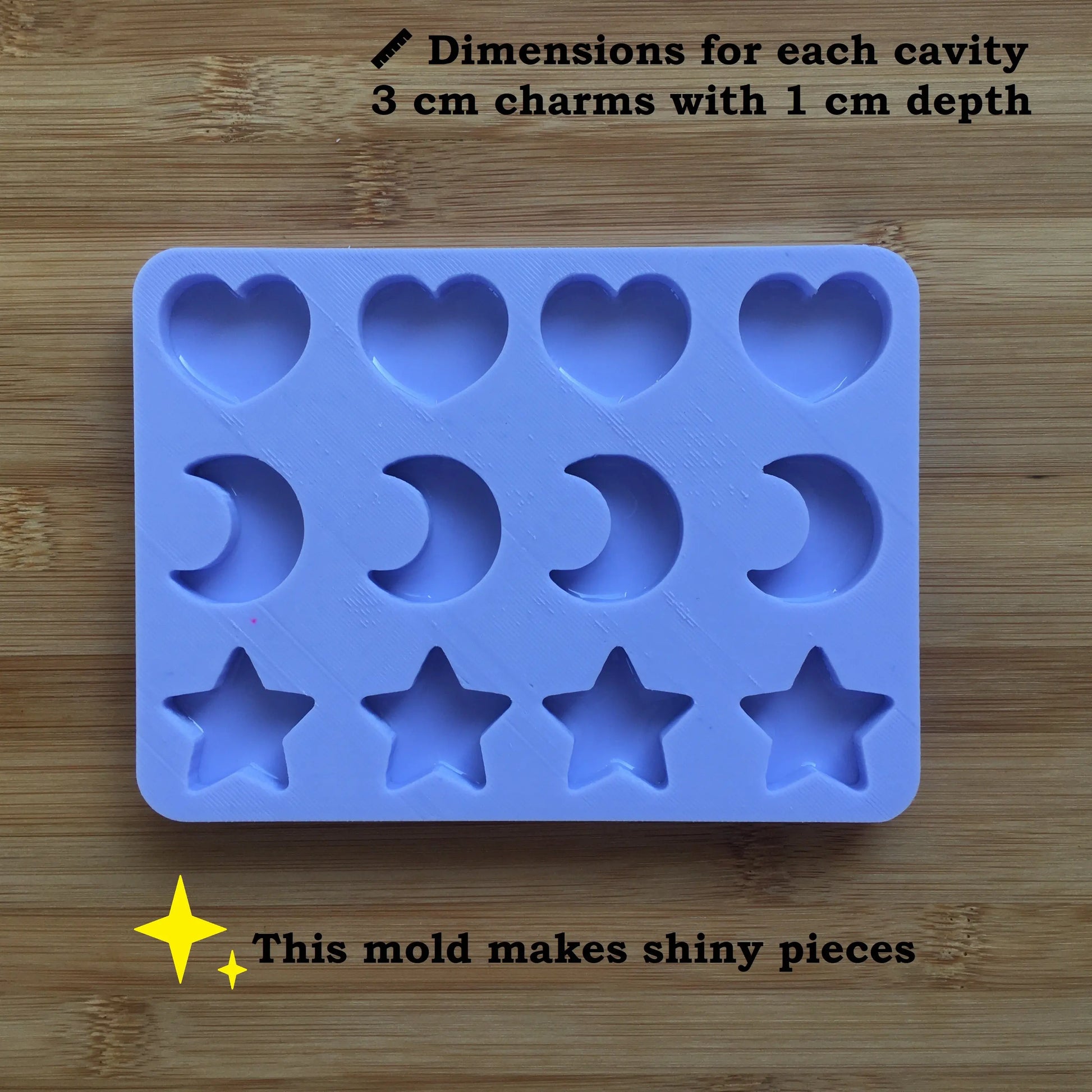 Heart, Moon & Star Silicone Mold - The Crafts and Glitter Shop