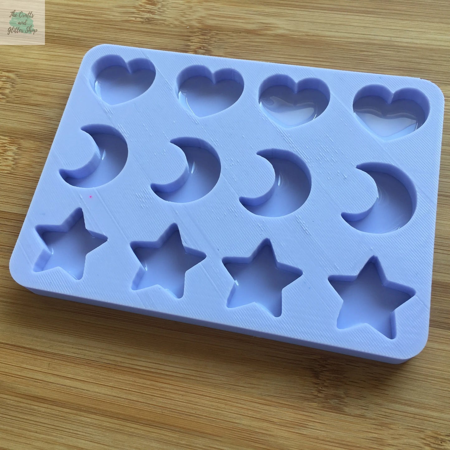 Heart, Moon & Star Silicone Mold - The Crafts and Glitter Shop