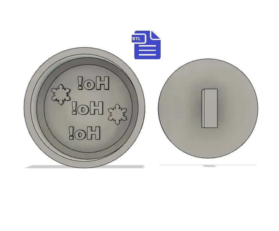 Ho Ho Ho Bath Bomb Mold STL File - for 3D printing - FILE ONLY - Christmas Bath Bomb Press Mould Shower Steamer - The Crafts and Glitter Shop