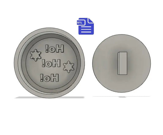 Ho Ho Ho Bath Bomb Mold STL File - for 3D printing - FILE ONLY - Christmas Bath Bomb Press Mould Shower Steamer - The Crafts and Glitter Shop