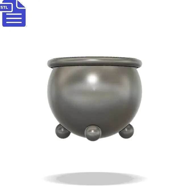 Hollow 3D Cauldron STL File - for 3D printing - FILE ONLY - Halloween Decoration - The Crafts and Glitter Shop