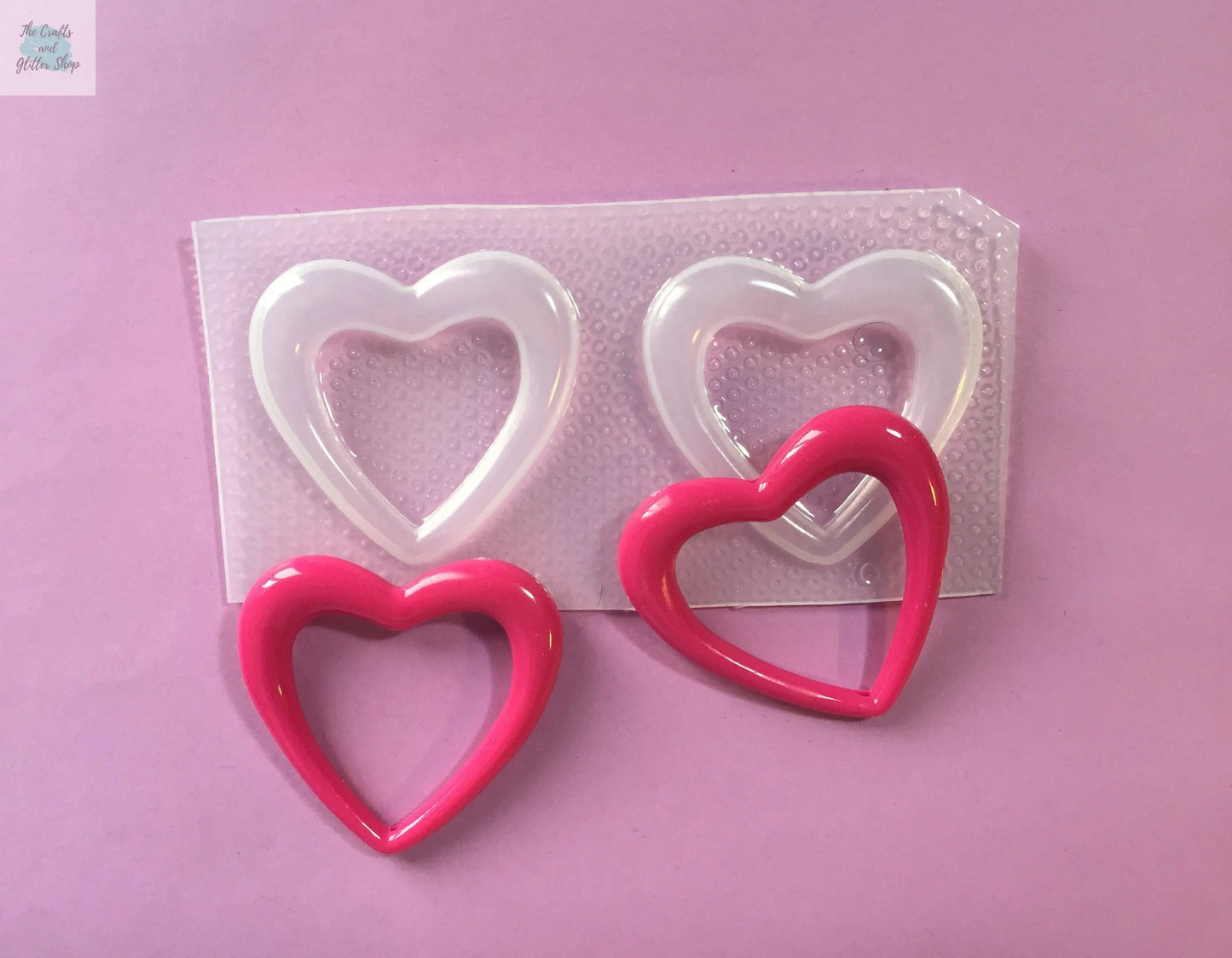 Hollow Heart Plastic Mold The Crafts and Glitter Shop
