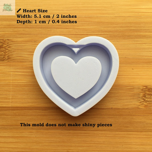 Hollow Heart Silicone Mold