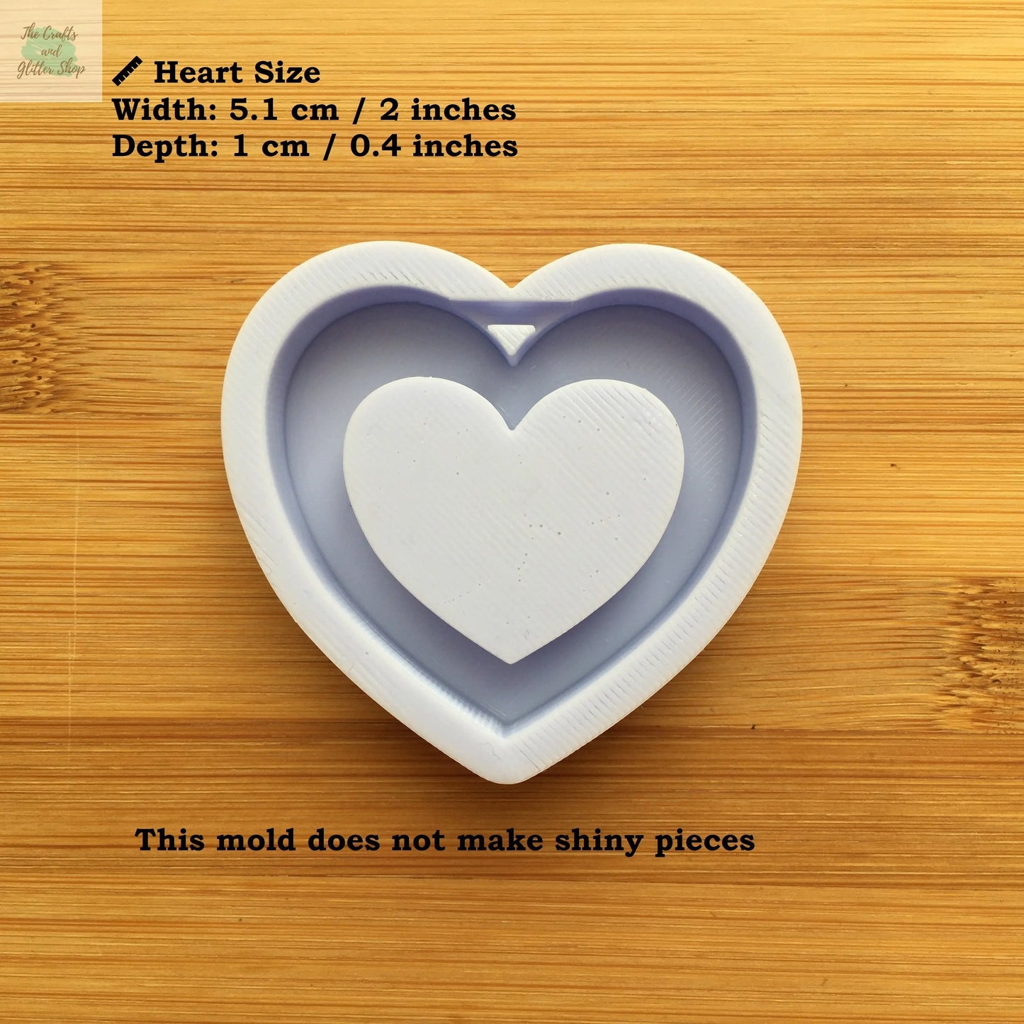 Hollow Heart Silicone Mold - The Crafts and Glitter Shop