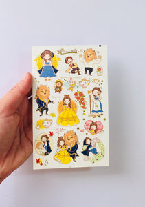 Beauty and the Beast Stickers - 1 Sheet