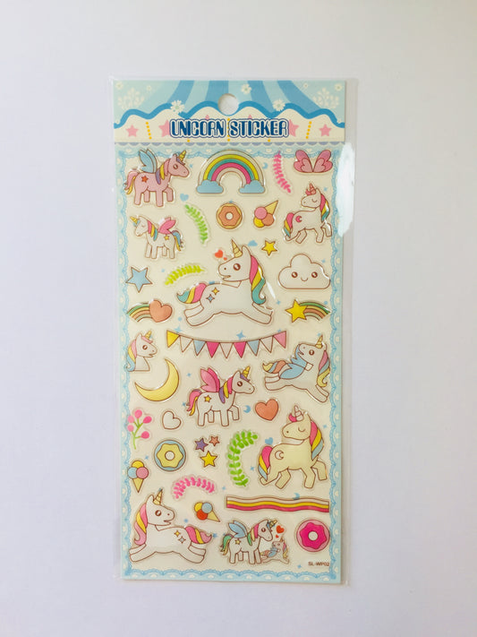Unicorn Party Epoxy Stickers