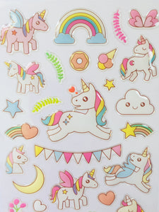 Unicorn Party Epoxy Stickers