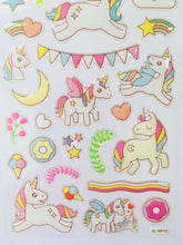 Load image into Gallery viewer, Unicorn Party Crystal Stickers - 1 sheet