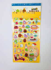 Sumikko Gurashi Puffy Stickers - 1 Sheet - Kawaii Stationery