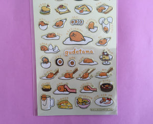 Gudetama Stickers - 1 Sheet - Kawaii Egg