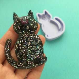 Crescent Moon Cat Silicone Mold