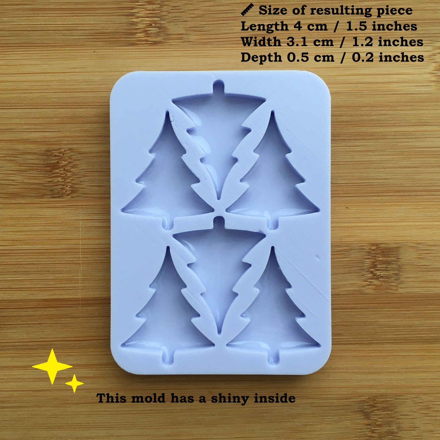 1.5 inch Winter Tree Silhouette Silicone Mold