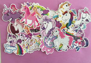 30 pcs Large Unicorn Sticker Flakes - Waterproof